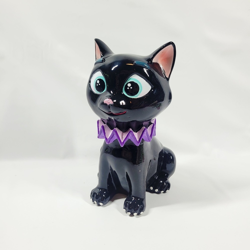Cracker Barrel Black Halloween Cat Jester Figure Large 9" Resin